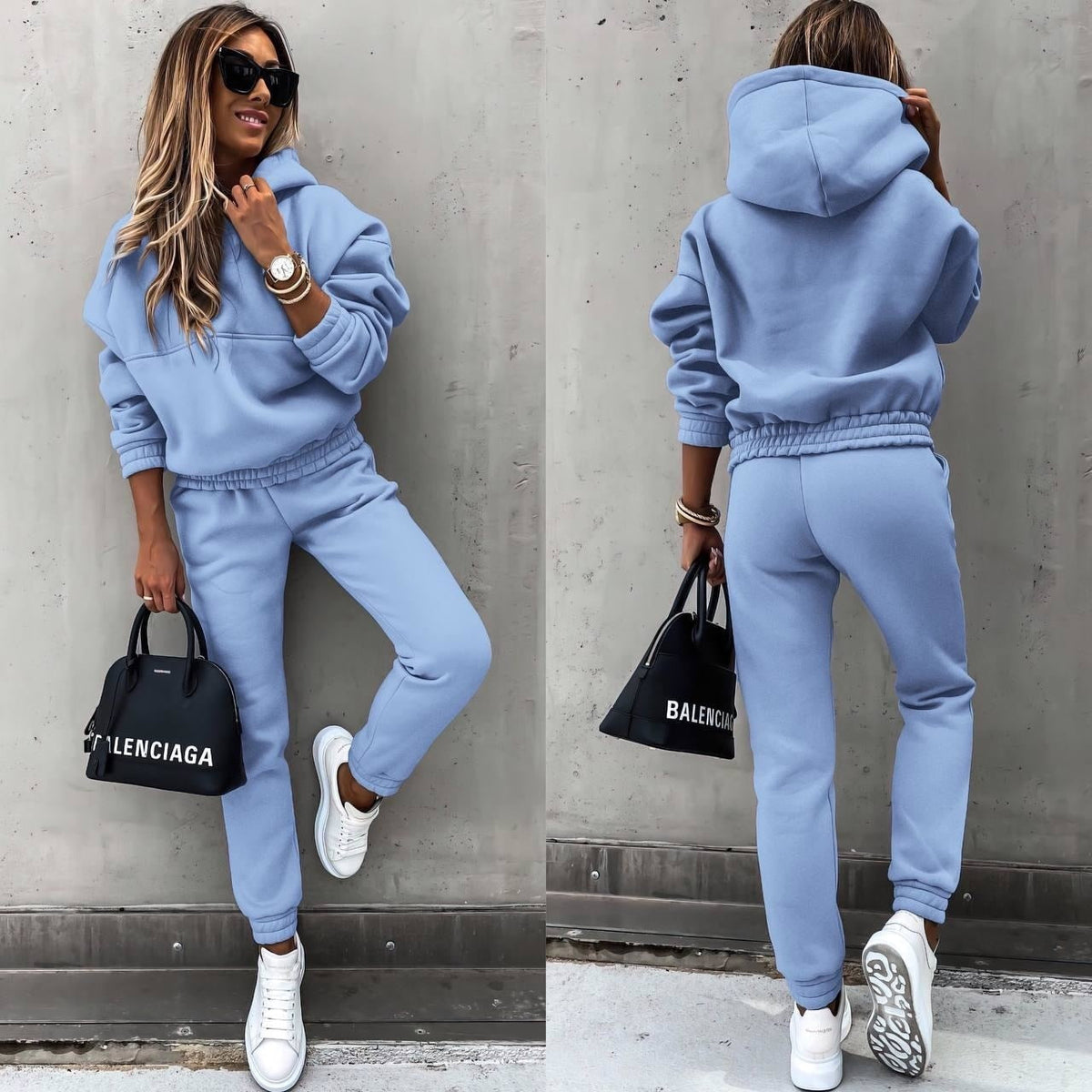 Functional two pieces tracksuit set for women - Casual Hooded and Trouser