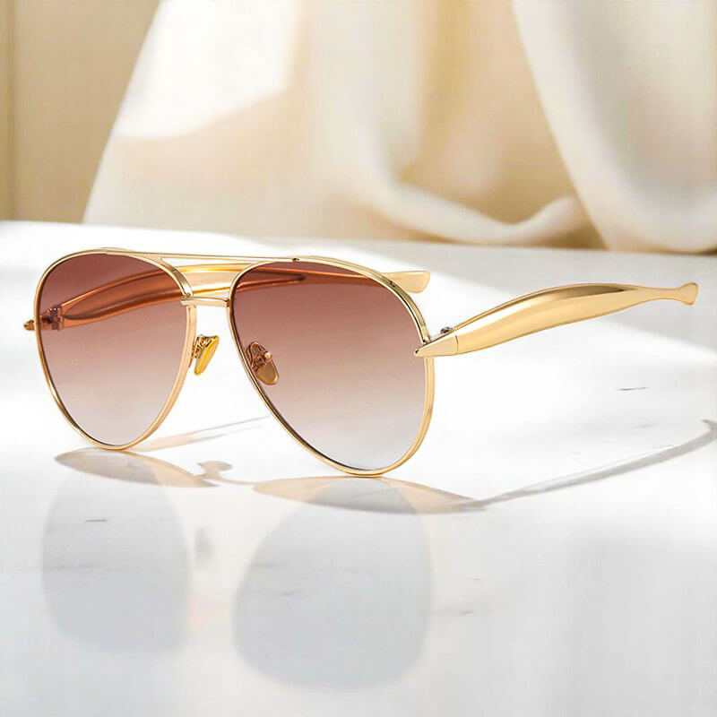 Jinkee | Women’s Gold-Tone Aviator Sunglasses