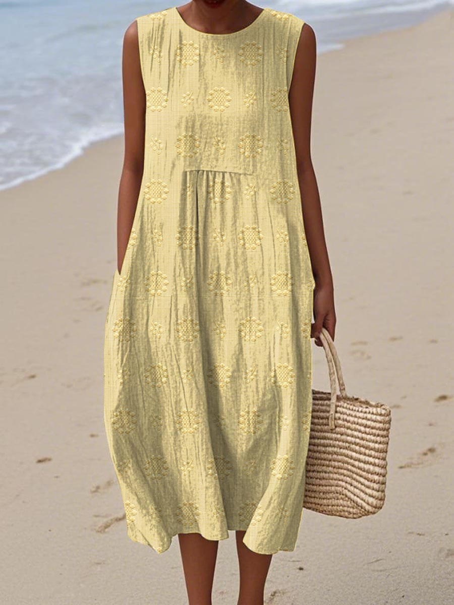 Timeless Flowing Embroidered Summer Dress for Everyday Wear and Events
