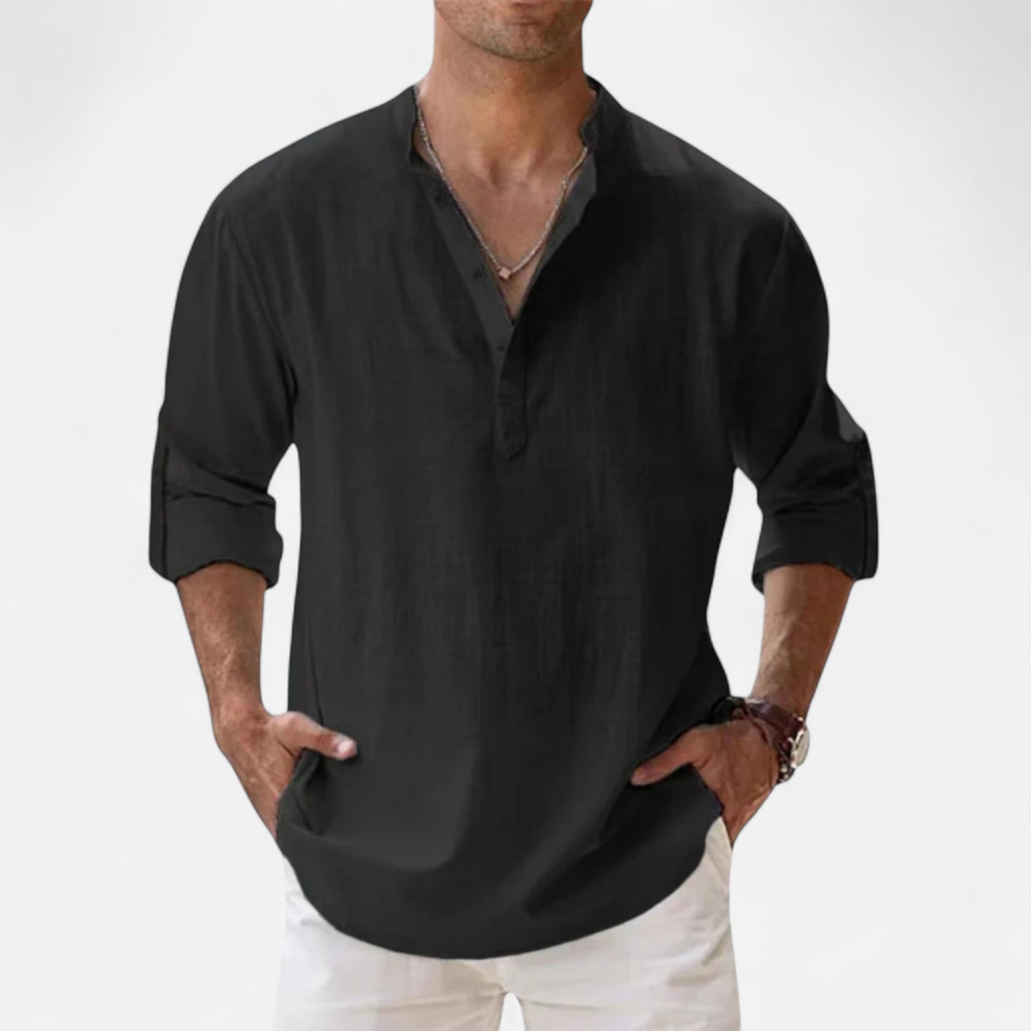 Santi | Men’s Linen Beach Shirt