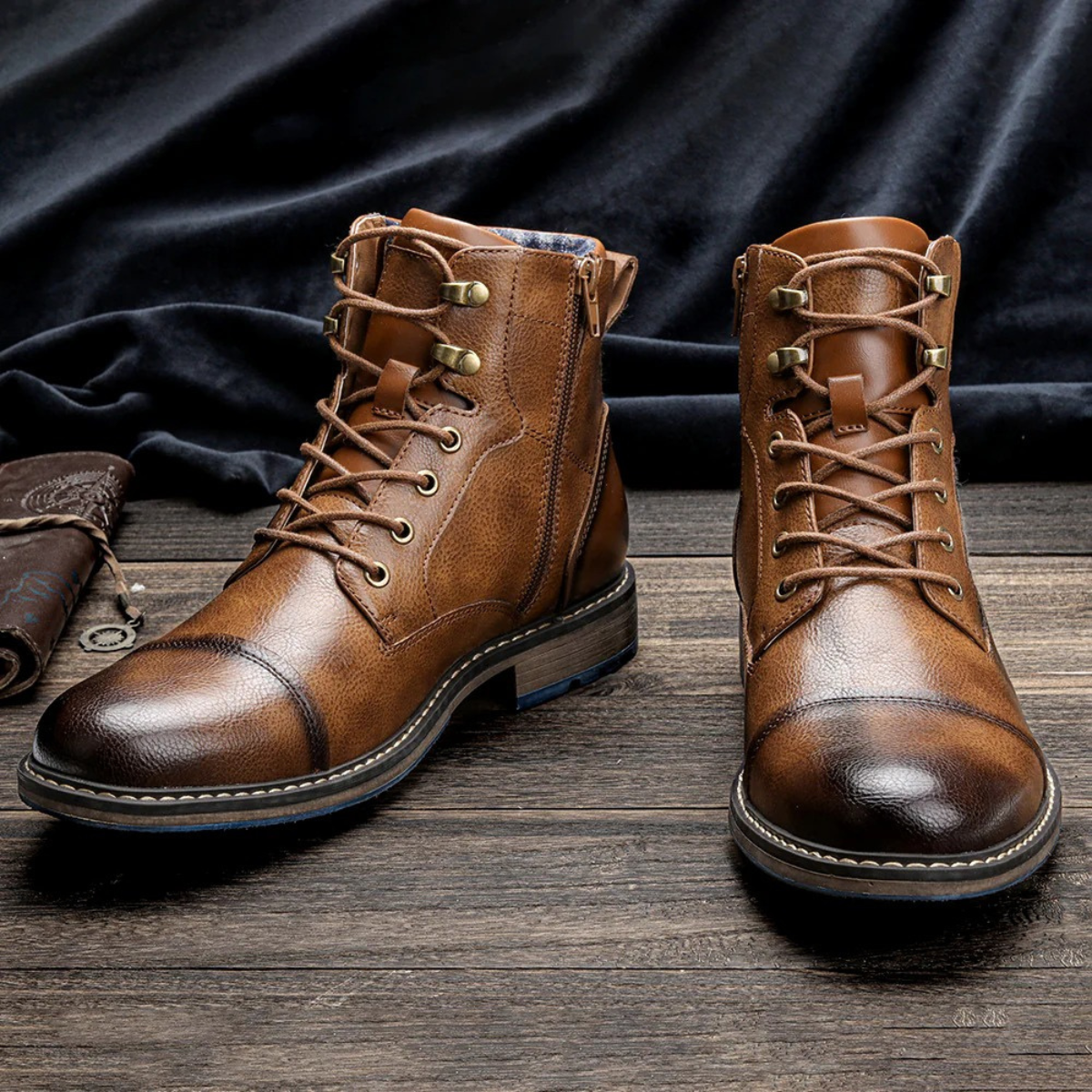 Men’s Retro Versatile Outdoor Durable Lace Ankle Boots