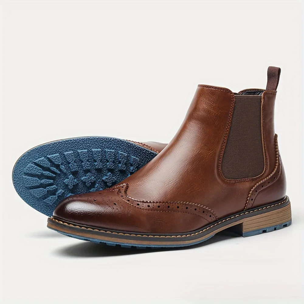 Men's Modern Retro Chelsea Boots with Durable Sole