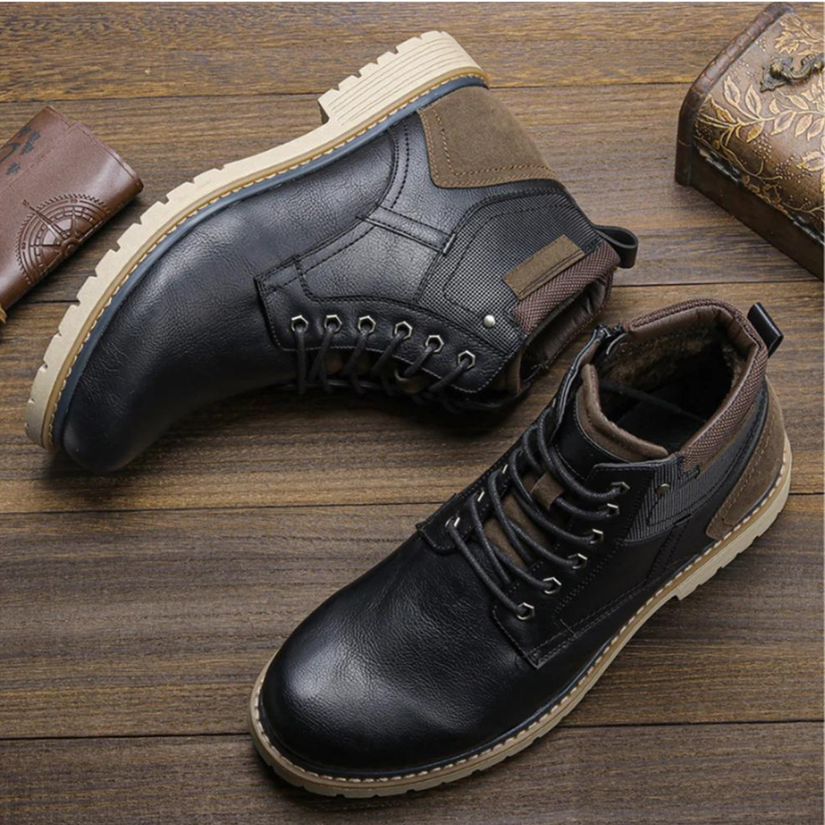 Stylish adventure sturdy hiking boots for men