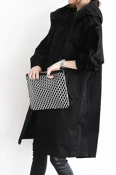 Women's Fashion Long Water-resistant Oversized Urban Protection Raincoat