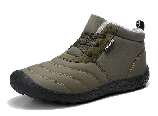 Men's Adventure Winter Hiking Boots with Plush Fur Lining and Anti-Slip Sole