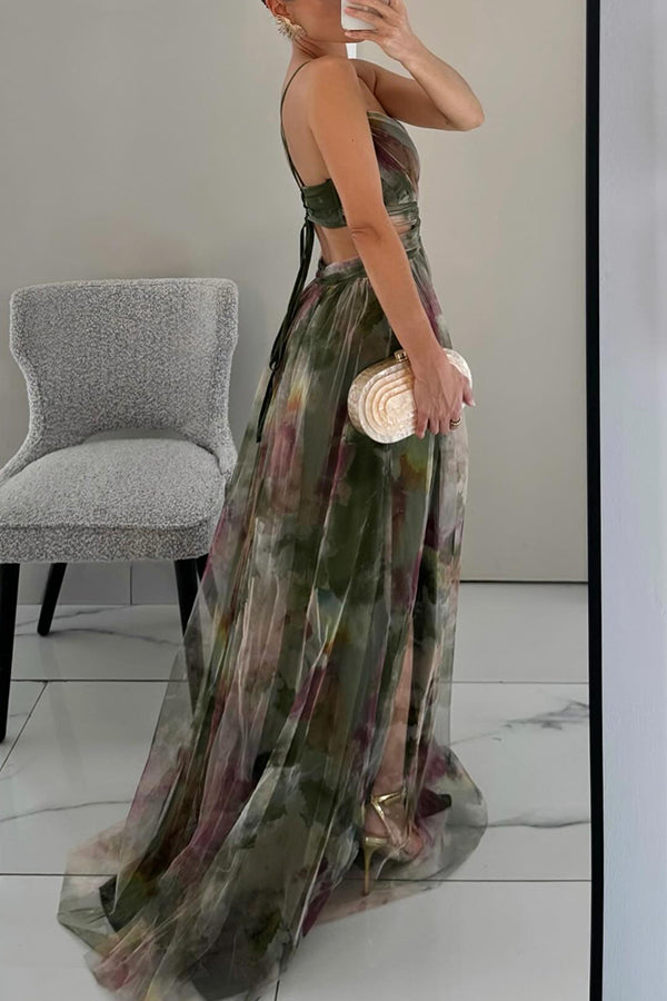 Women’s Effortless Floral Printed Maxi Style Summer Dress for Evening Parties