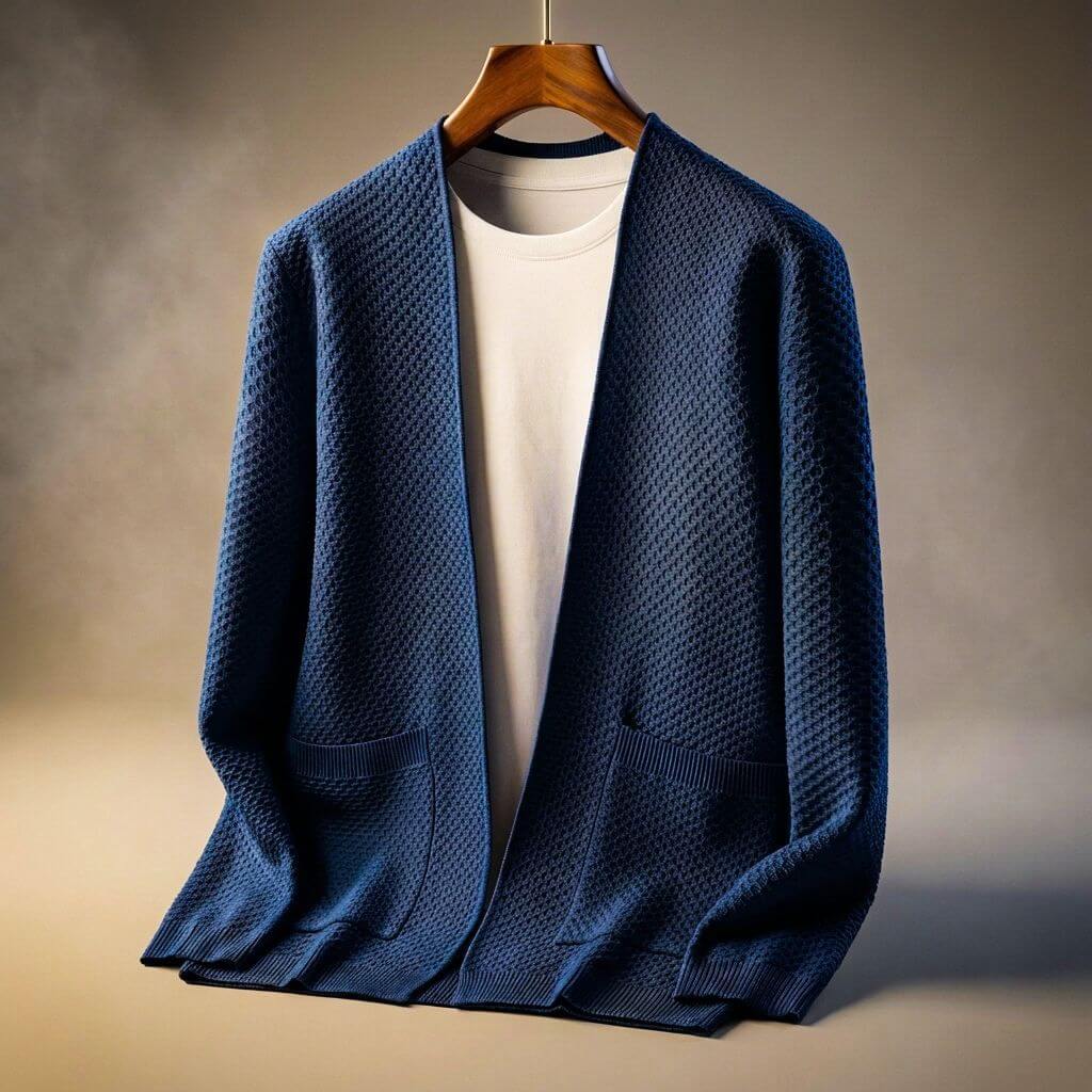 Coleste | Men’s Pima Cotton Honeycomb Knit Cardigan