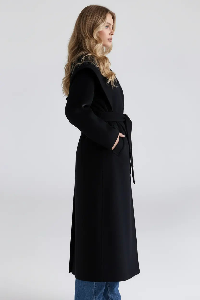 Marcelie | Women’s Wool Shawl Collar Cocoon Coat