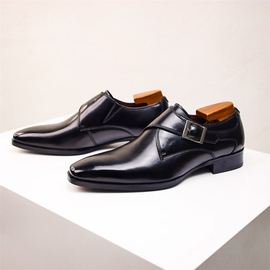 Valente | Men’s Italian Leather Monk Strap Shoes