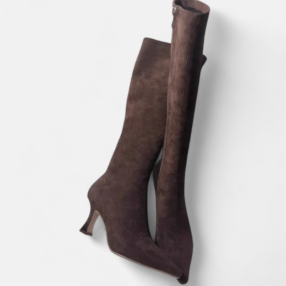 Classic Sturdy Outdoor Thigh-High Heeled Boots for Women